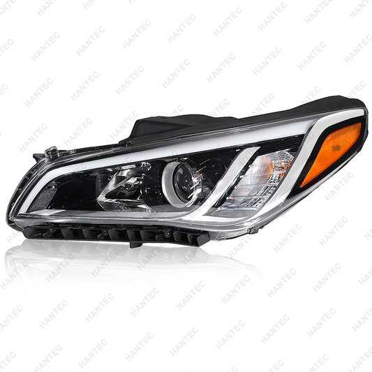 Halogen Headlight Assembly with Parking Lamp Compatible with 2015-2017 Hyundai Sonata SE/Sport/Limited/ECO, Driver Side