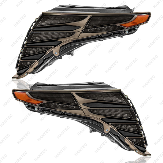 LED Upper Headlight Assembly Dark Lens Compatible with 2022-2024 Hyundai Tucson SE/SEL/Limited, Driver & Passenger Side