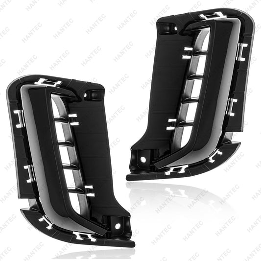 Black Fog Light Bezels Compatible with 2020-2022 Kia Telluride SX/EX/LX/S, Driver & Passenger Side