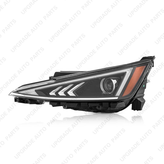 Halogen Headlight Assembly With LED DRL Compatible with 2019 2020 Hyundai Elantra, Driver Side
