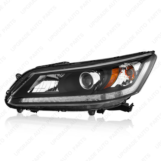 Halogen Headlight Assembly Compatible with 2013-2015 Honda Accord, Driver Side