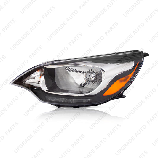Halogen Headlight Assembly Compatible with 2012-2017 Kia Rio Sedan, Driver Side