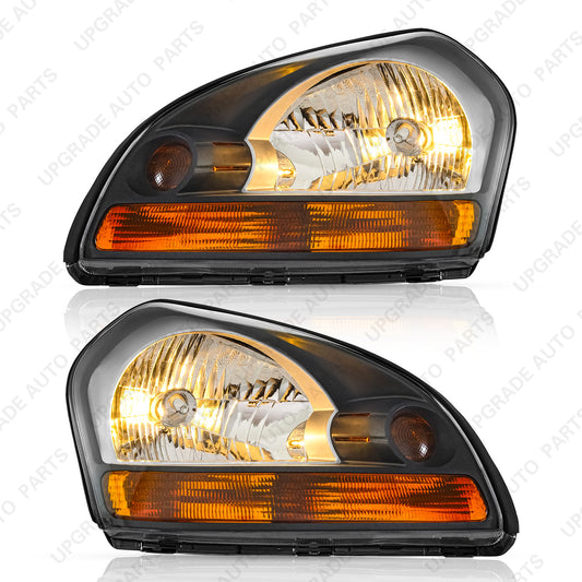 Halogen Headlight Assembly Compatible with 2005-2009 Hyundai Tucson, Driver & Passenger Side