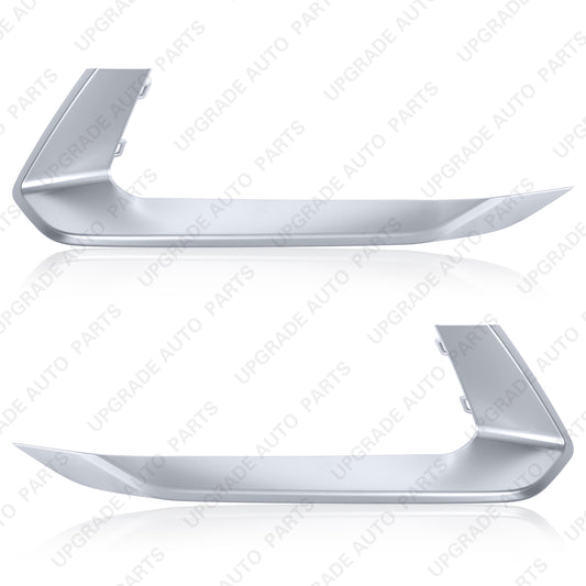 Front Bumper Fog Light Molding Trim Compatible with 2023 2024 Kia Sportage Chrome, Driver & Passenger Side