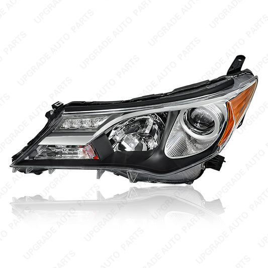 Halogen Headlight Assembly Compatible with 2013-2015 Toyota RAV-4, Driver Side