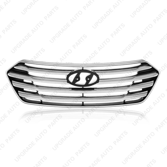 Front Grille Chrome Compatible with 2013-2016 Hyundai Santa Fe GLS/Limited