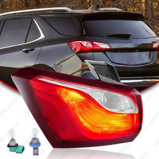 UPGRADE Auto Parts Halogen Outer Tail Light Assembly Compatible with 2018-2021 Chevrolet Equinox, Driver Side