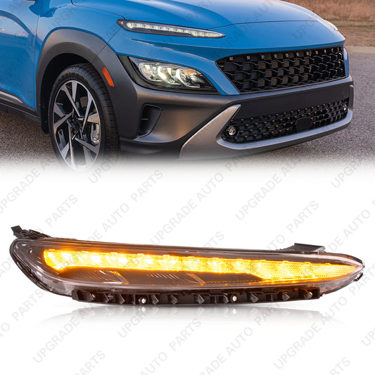 LED DRL Daytime Running Light Compatible with 2022 2023 Hyundai Kona Limited/N Line/Base, Passenger Side