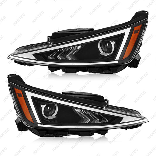 HANTEC Compatible with 19-20 Hyundai Elantra Halogen Headlight Without DRL With Bulbs