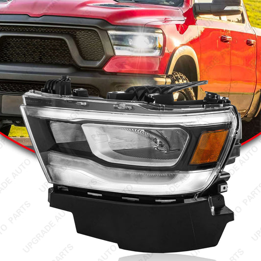 LED Reflector Headlight Assembly Compatible with 2019-2022 Dodge RAM 1500, Driver Side