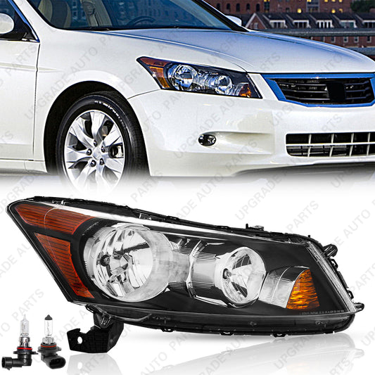 Halogen Headlight Compatible with 2008-2012 Honda Accord, Passenger Side