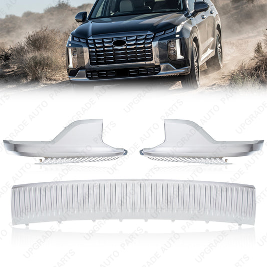 Chrome Skid Plate Set Compatible with 2023-2025 Hyundai Palisade