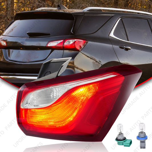 Halogen Outer Tail Light Assembly Compatible with 2018-2021 Chevrolet Equinox, Passenger Side