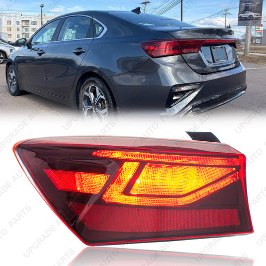 UPGRADE Auto Parts Halogen Tail Light Assembly Compatible with 2019 2020 2021 Kia Forte, Driver Side