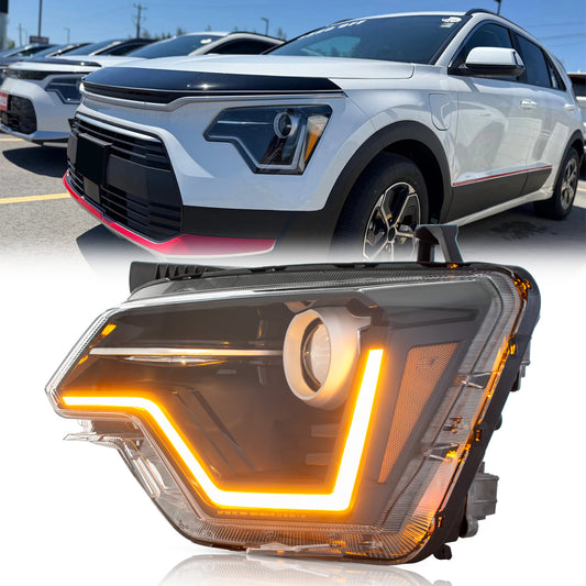 Halogen Headlight Compatible with 2023-2025 Kia Niro LX/EX/EX Touring, Driver Side