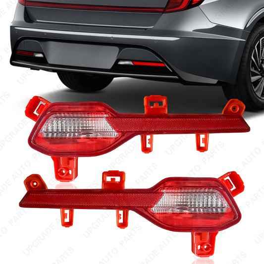 Halogen Rear Bumper Reflector Compatible with 2020-2023 Hyundai Sonata SE/Hybrid/Ultimate, Driver & Passenger Side