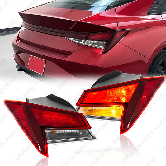 Outer Tail Light Assembly with DRL (USA Built) Compatible with 2021-2025 Hyundai Elantra SE/SEL, Driver & Passenger Side