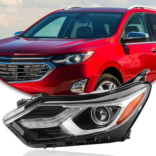 Halogen Headlight with Drl Compatible with 2018-2021 Chevrolet Equinox, Driver Side
