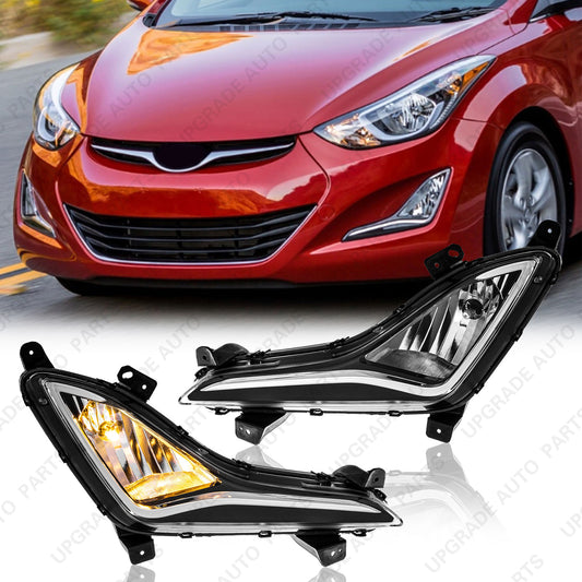 Fog Light Assembly Compatible with 2014-2016 Hyundai Elantra W/O DRL