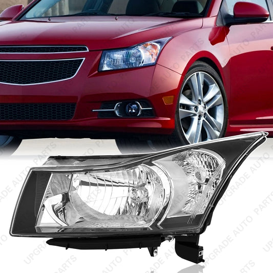 Halogen Headlight Assembly Compatible with 2011-2015 Chevrolet Cruze, Driver Side