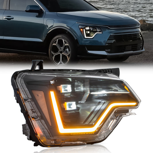 Full LED Headlight Compatible with 2023-2025 Kia Niro SX/SX Touring, Passenger Side