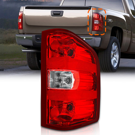 Halogen Outer Tail Light Compatible with 2007-2013 Chevrolet Silverado, Passenger Side