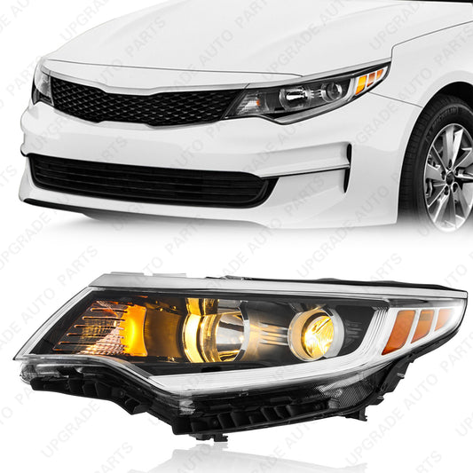 Headlight Assembly without LED DRL Compatible with 2016-2018 Kia Optima, Driver Side