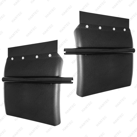 HANTEC Plastic Quarter Fender, 24" x 24" Quarter Fenders for Semi Truck, Tube Bracket Mounting Hardware Included, Plastic Quarter Fender