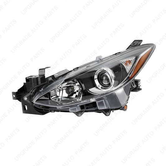 Halogen Headlight Assembly Compatible with 2014-2016 Mazda 3, Driver Side