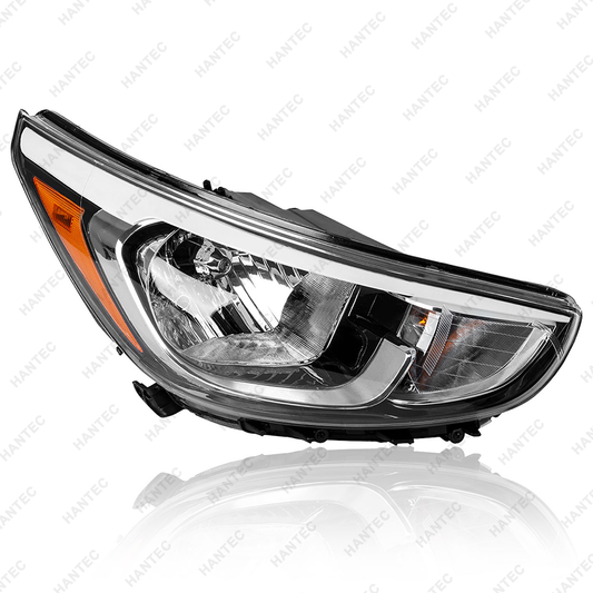 Halogen Headlight Assembly Compatible with 2015-2017 Hyundai Accent, Passenger Side