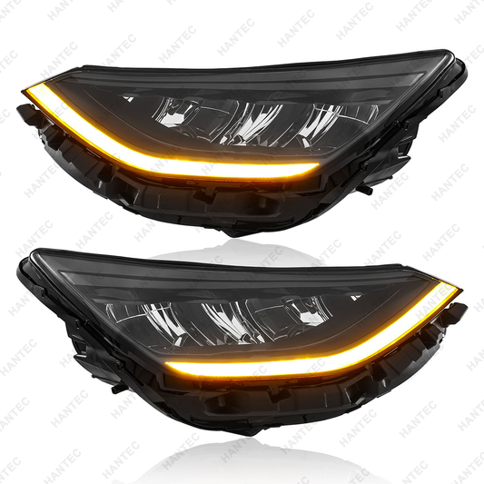 LED Headlight Assembly Compatible with 2020 2021 2022 Hyundai Sonata, Driver & Passenger Side