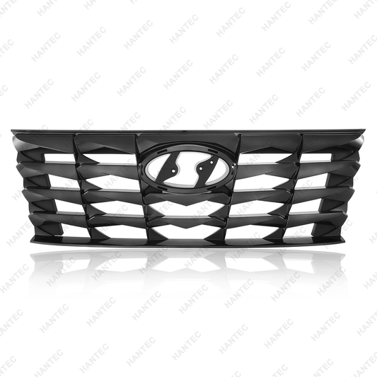 Front Upper Grille Compatible with 2022-2023 Hyundai Tucson, Black Chrome