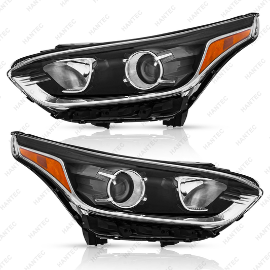 Halogen Headlight Assembly Compatible with 2019 2020 2021 Kia Forte, Driver & Passenger Side