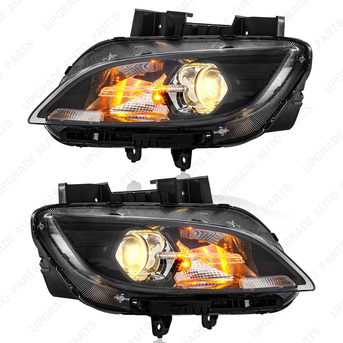 UPGRADE Auto Parts Halogen Headlight Compatible with 2022 2023 Hyundai Kona SE/SEL, Driver & Passenger Side