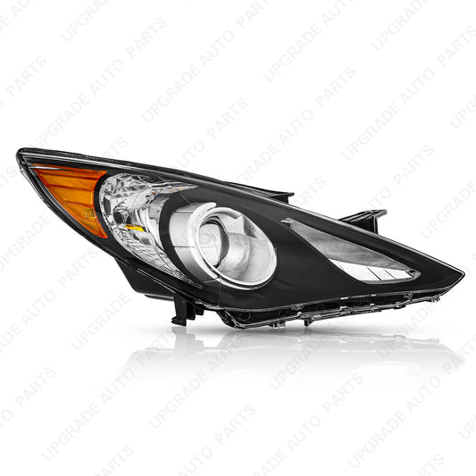 Headlight Assembly Compatible with 2011-2014 Hyundai Sonata, Passenger Side, Black