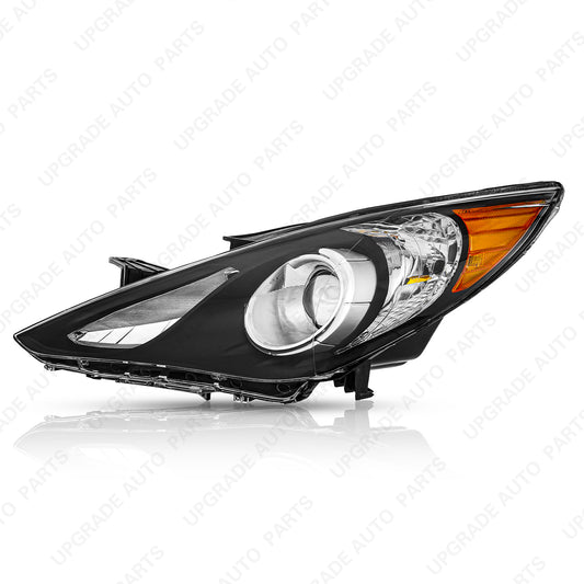 Headlight Assembly Compatible with 2011-2014 Hyundai Sonata, Driver Side, Black