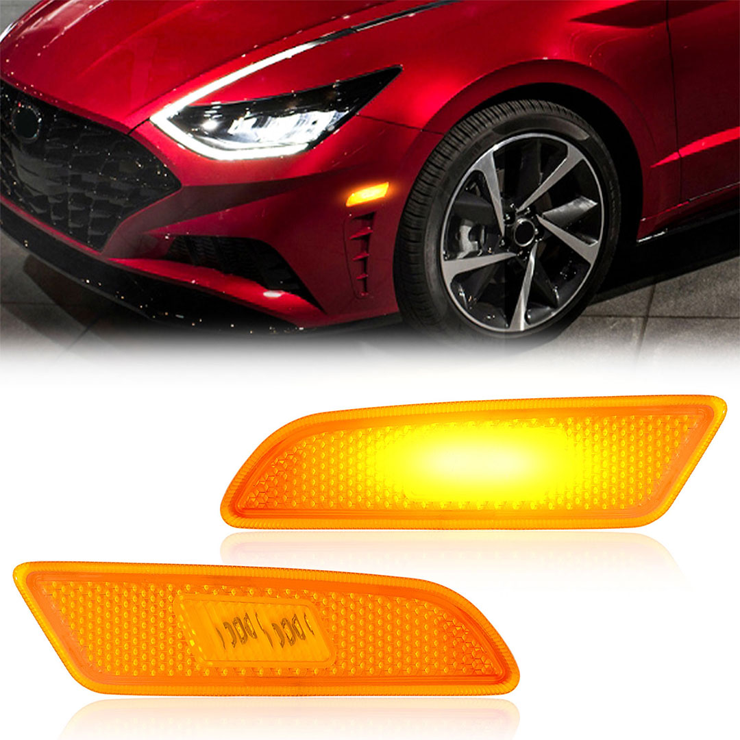 HANTEC Compatible with 20-23 Hyundai Sonata Sport LED Turn Signal Lamp With Bulbs