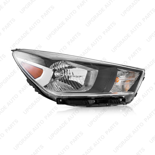 Halogen Headlight Assembly with Bulbs Compatible with 2018-2023 Kia Rio Sedan, Passenger Side