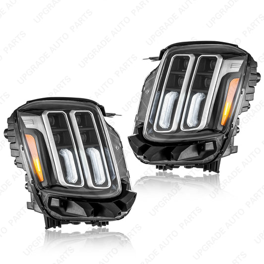 LED Gray Headlight Compatible with 2023 2024 Kia Telluride, Driver & Passenger Side