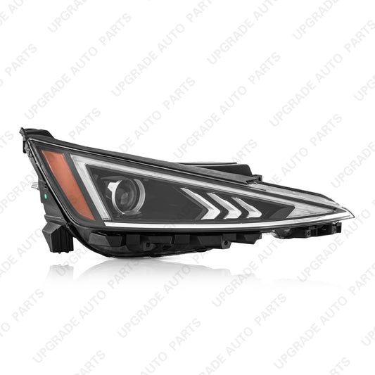 Halogen Headlight Assembly With LED DRL Compatible with 2019 2020 Hyundai Elantra, Passenger Side