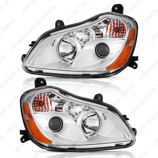 Halogen Headlight Compatible with 2013-2021 Kenworth T680, Driver & Passenger Side