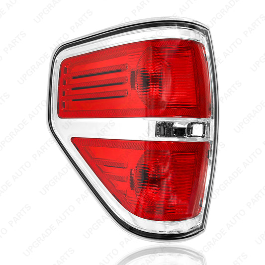 Halogen Outer Tail Light Compatible with 2009-2014 Ford F150 Chrome, Driver Side