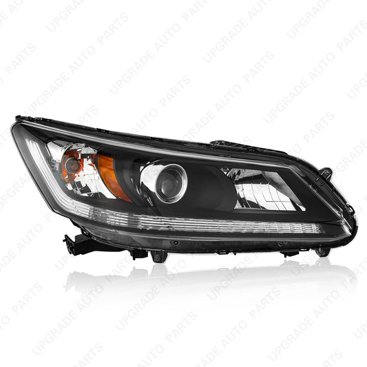 Halogen Headlight Assembly Compatible with 2013-2015 Honda Accord, Passenger Side