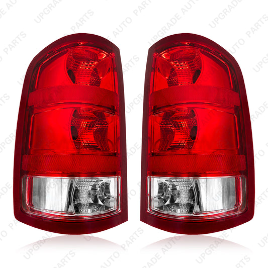 Halogen Outer Tail Light Compatible with 2007-2013 GMC Sierra, Driver & Passenger Side