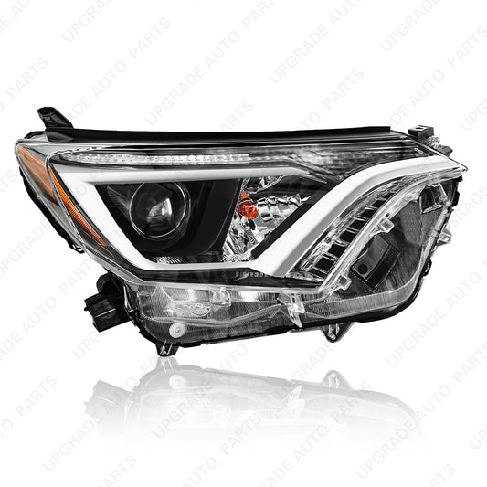 Halogen Headlight Assembly Compatible with 2016-2018 Toyota RAV-4, Passenger Side