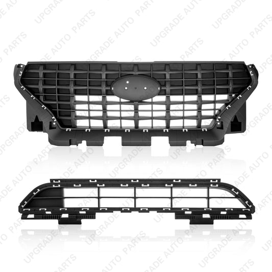 Black Upper Grille & Lower Grille Without ACC Compatible with 2020-2025 Hyundai Venue SE/SEL