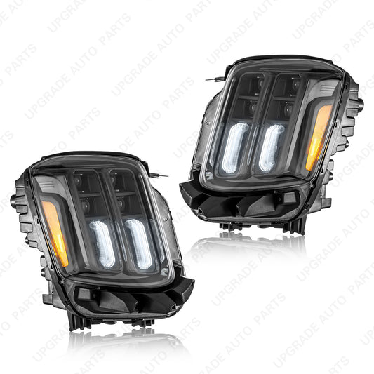 LED Black Headlight Compatible with 2023 2024 Kia Telluride, Driver & Passenger Side