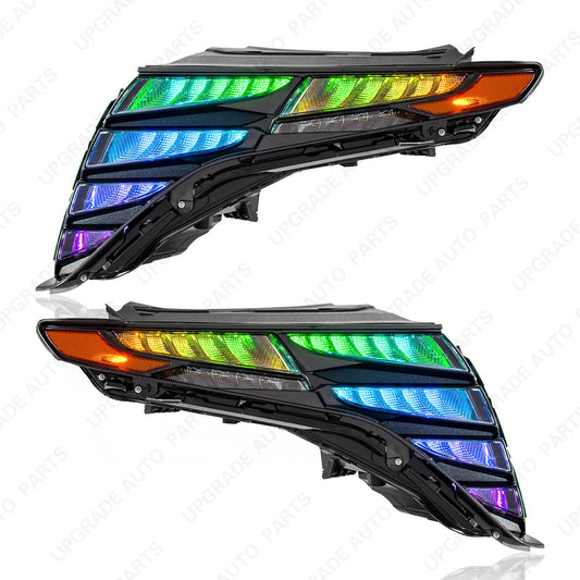 Mobile Control LED Headlight RGB Compatible with 2022-2024 Hyundai Tucson, Driver & Passenger Side