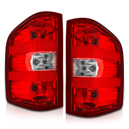 Halogen Outer Tail Light Compatible with 2007-2013 Chevrolet Silverado, Driver & Passenger Side