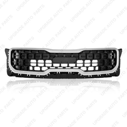 Grille Without Camera Hole Compatible with 2023 2024 Kia Telluride, Gloss Black